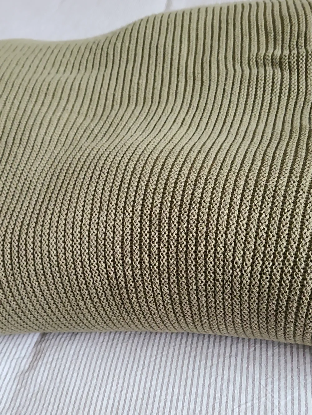 Rib Knit Cotton Blanket